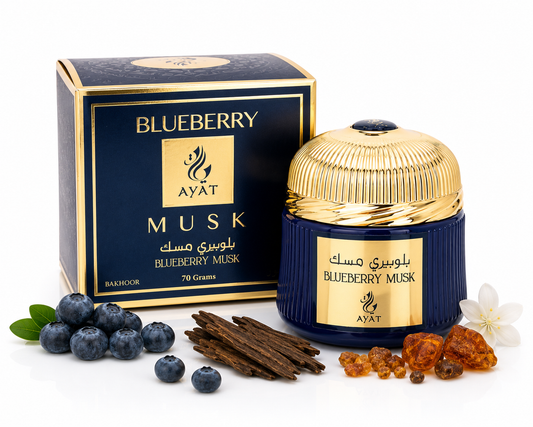 Encens Bakhoor Blueberry Musk Ayat – Parfum d'intérieur premium – 70 g