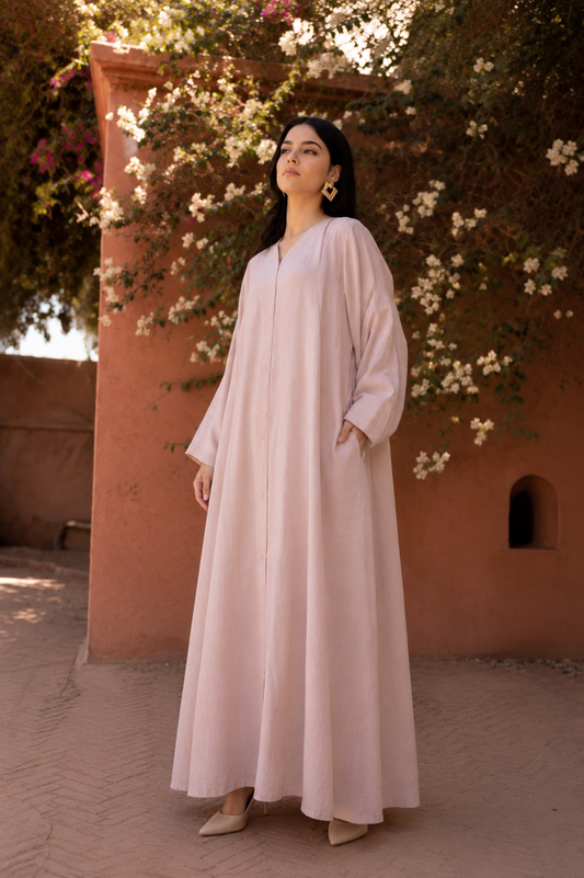 Abaya Gilet Lina en lin