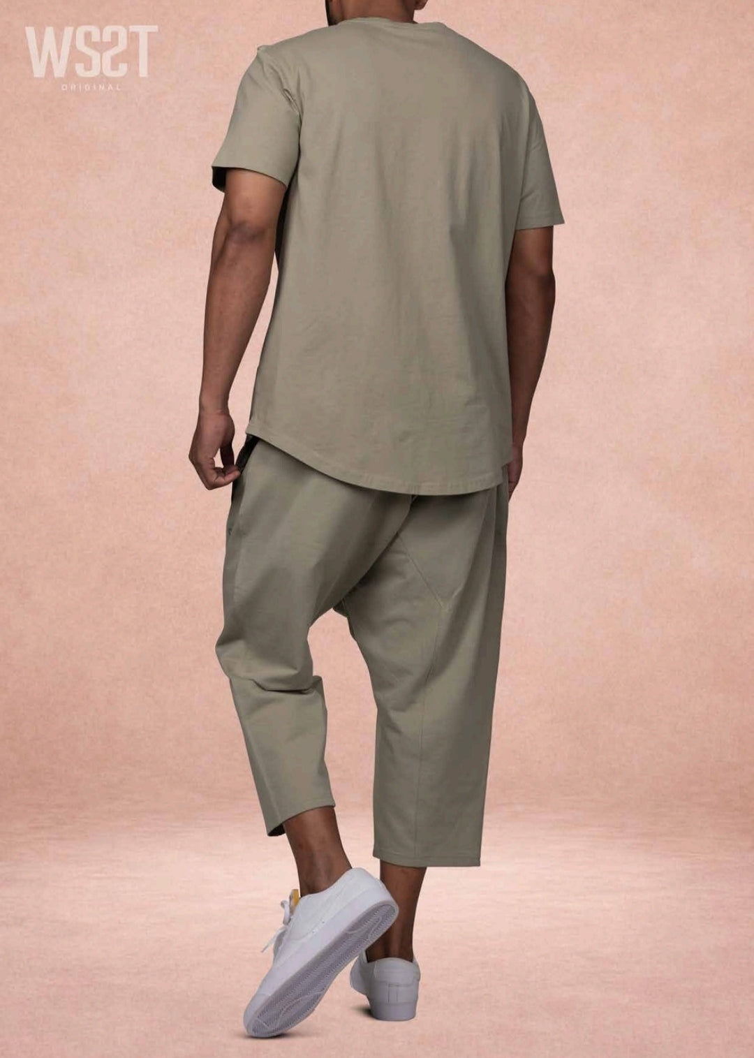Ensemble WS2T Original Homme – T-shirt & Sarouel 2 Pièces 100% Coton