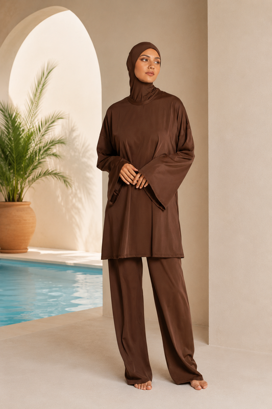 Burkini Baya 4 pièces – Burkini couvrant avec hijab intégré