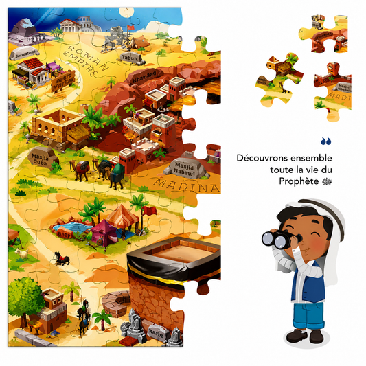 Sur les Traces du Prophète ﷺ – Puzzle éducatif et frise chronologique