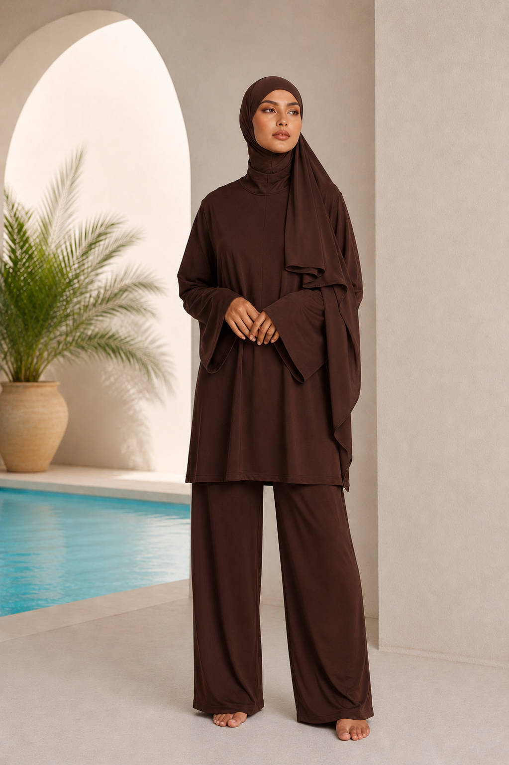 Burkini Baya 4 pièces – Burkini couvrant avec hijab intégré