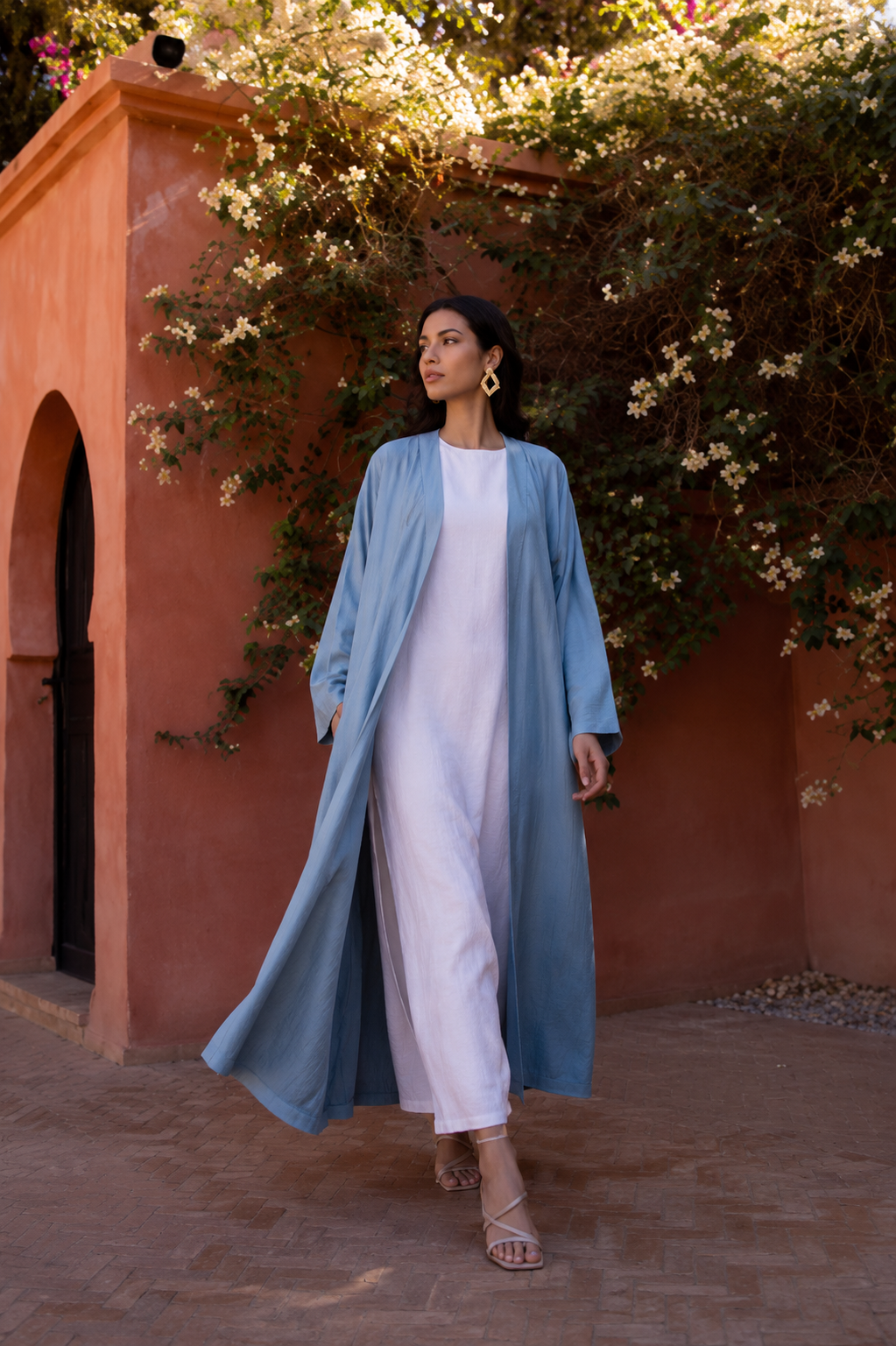 Abaya Gilet Lina en lin