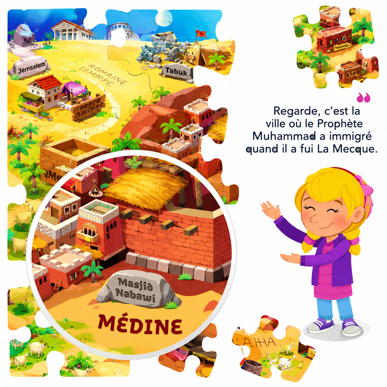 Sur les Traces du Prophète ﷺ – Puzzle éducatif et frise chronologique