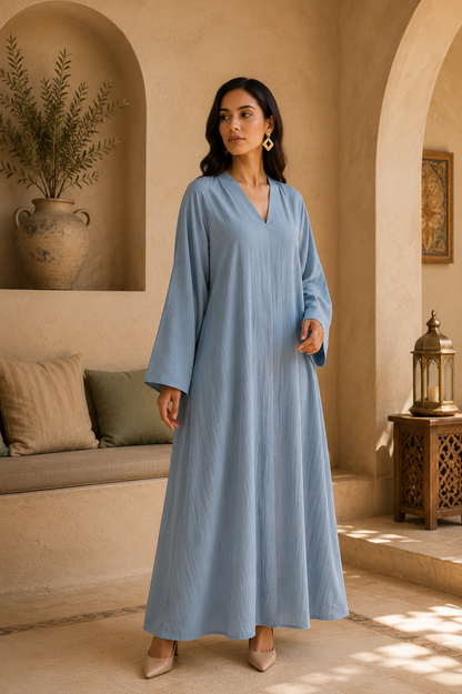 Abaya Gilet Lina en lin