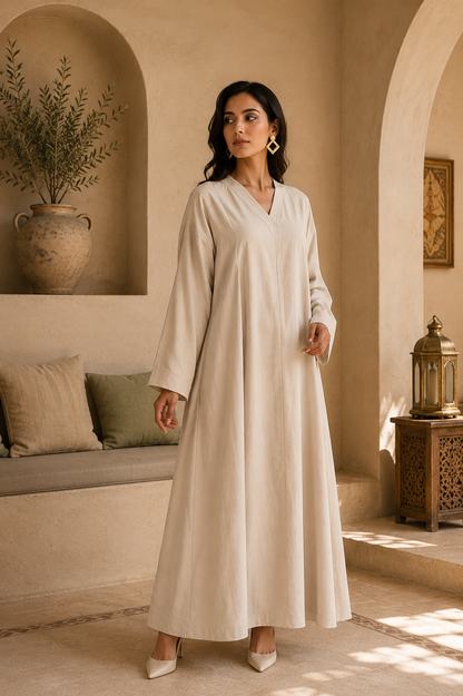 Abaya Gilet Lina en lin
